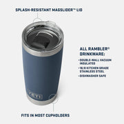 YETI x Collegiate Fandom Collection Geaux Tigers® Rambler® 20 oz Tumbler